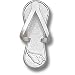 Arizona Cardinals NFL Cardinal Head Flip Flop 1 Pendant (Silver)