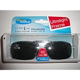 Solar Shield 52 Rec 19 Gray Polarized lens Ultra Light frame Clip on Sunglasses