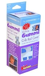 Kidkusion Extra Wide Gummi Crib Rail Cover, Clear