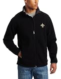 NFL Men's New Orleans Saints Safety Blitz III Long Sleeve Full-Zip Performance Bonded Jacket (Black/Storm Gray, X-Large)