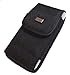 For BLU LIFE ONE L120 Heavy Duty Black Canvas Pouch Velcro Case w Duty Belt Clip Holster V + AIS cell phone Screen LCD Cleaning Cloth (By All_instore)