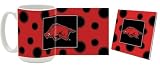Arkansas Mug & Coaster Gift Box Combo Arkansas Razorbacks Beverage Drinkware