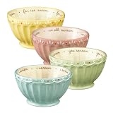 Grasslands Road Just Desserts Ice Cream I Scream You Scream.. Bowls Four Styles, Set of 12