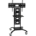 LUXOR Mobile Flat Panel TV Mount and Stand - Black