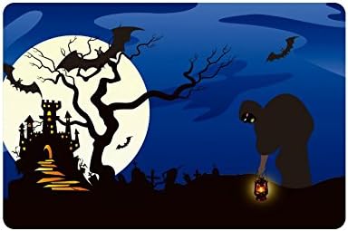 Personalized Halloween Decoration - Horrible Halloween Night Castle Doormats Non Slip Durable Machine-washable Indoors / Outdoors Hallowen Doormat Mats 23.6"(L) x 15.7"(W) Inches Small