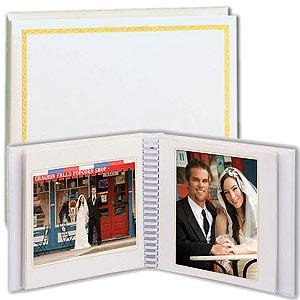 Professional quality FANFARE white 4x6 slip-in mat photo album by TAP - 4x6