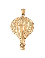 CleverEves 14K Gold Pendant Hot Air Balloons, Skydiving 6.2 - Gram(s)