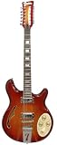 Italia Rimini 12 String Electric Guitar Beautiful Gloss Cherry Burst Semi Hollow Body