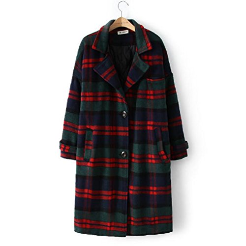 レディース チェック　ロング　コート　オリジナルBAGセット#1008