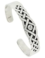 Sterling Silver HOPI Design Broken Wave Cuff Bangle 1/2 inch wide,