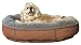 Faux Suede & Tipped Berber Pet Bed - 36 in. - Brown