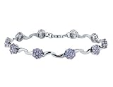 Tanzanite Flower Bracelet in Sterling Silver .925