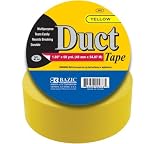 Bazic Duct Tape, 1.89 x 60 Yards, Yellow (Case of 12) (976-12)