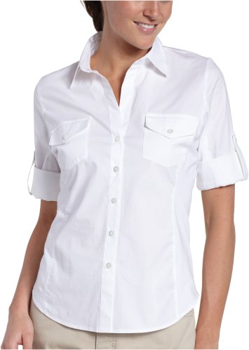 Not Your Daughters Jeans Tummy Tuck Womens Roll Cuff Shirt