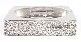 Silver Basketball Wives Square Shape Bangle Bracelet with Rhinestones POParazzi