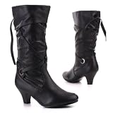 Damen Schuhe, STIEFEL, BOOTS, A201, Synthetik in hochwertiger Leder Optik
