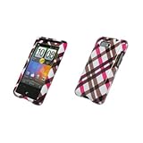 Hot Pink Plaid Design Hard Cover Crystal Case for HTC Aria [Accessory Expor ....