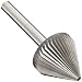PFERD 60 Degree Cone Carbide Double-Ended Bur, Uncoated (Bright) Finish, Single Cut, Point End