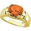 14K Yellow Gold Mexican Fire Opal Ring
