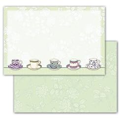 Come to Tea - Set of 10 Correspondence Greeting Cards and Envelopes