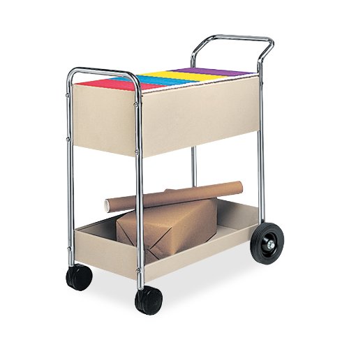 Fellowes Steel Mail Cart, 150 Legal Sized File Folder Capacity,  39.0 Inches High x 20.0 Inches Wide x 40.5 Inches Deep, Dove Gray (40922) On Sale