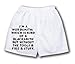 White Boxer Short with I'm a wordsmith: Which is kind of a Blacksmith but without the tools & fire & stuff.