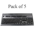 New-Black PS2 Keyboard RoHS 5-Pack - E03601P25PK