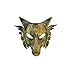 Halloween mask Animal Wolf Head mask Masquerade mask (Gold)