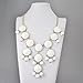Bubble Necklace White Necklace Statement Necklace (Fn0508-Pure White)
