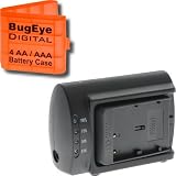 Delkin Dual Universal Charger (charges up to 2 batteries simultaneously) with 2 Battery Plates for Nikon D50, D70, D70s, D80, D90, D100, D200, D300, D700 (plus one 4 AA / AAA battery case)