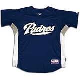 Apparel : Padres Majestic Auth CoolBase Bat Practice Jersey - Men's