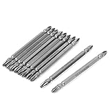 uxcell　プラスドライバービット　金属　グレー　6mmヘッドサイズ　100mm長　10本入り