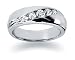 0.1 ctw. Woman's Round Diamond Wedding Band in Platinum