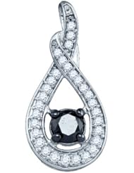 1.00 CTW BLACK DIAMOND FASHION PENDANT