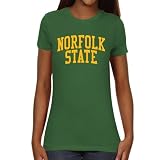 NCAA Norfolk State Spartans Ladies Basic Arch Slim Fit T-Shirt - Green