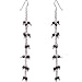 Romantic Valentines Gift Silver Garnet Dangle Earrings 4.25 inches (erg129)