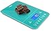 Ozeri Touch III 22 lb (10 kg) Digital Kitchen Scale with Calorie Counter in Tempered Glass, Teal Blue