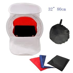 32 80cm Light Tent Cube Photo Studio Softbox with 4 Colors Backgrounds