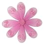 10" Medium Dark Pink (Fuchsia) Swirl Daisy Flower Decorations - daisies flowers hanging nylon nursery bedroom girls room ceiling wall decor, wedding birthday party baby bridal shower