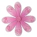 10" Medium Dark Pink (Fuchsia) Swirl Daisy Flower Decorations - daisies flowers hanging nylon nursery bedroom girls room ceiling wall decor, wedding birthday party baby bridal shower