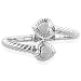 Sterling Silver Tube Bangle with Hearts 7