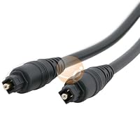 6FT / 1.8 M Digital Audio Optical Fiber Optic Toslink Cable, Black
