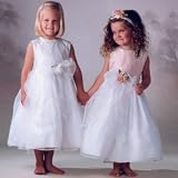 New Silk & Organza Wedding Flower Girl Pageant Dress