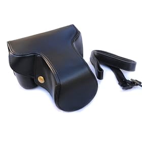 EzFoto Black Simulated Leather Case for Panasonic Lumix DMC-GX1