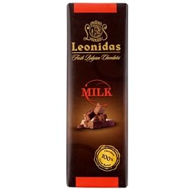 Leonidas Belgian Chocolates: Milk Chocolate Bars -- One Dozen