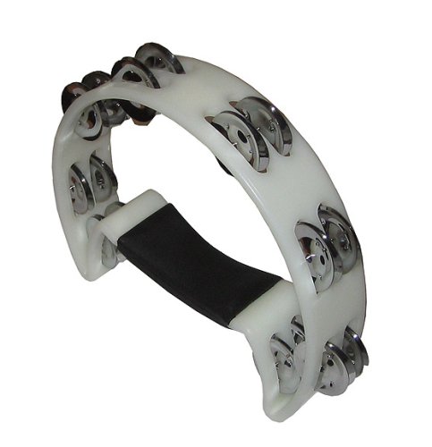 MusicalInstruments: EXO Percussion 300 Series Fusion Tambourine White