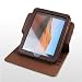 Koolertron(TM) 360 degree Rotary Genuine Leather Case For HP Touchpad Tablet Brown