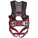 Guardian Fall Protection 181011 Basic HUV Premium Edge Series Harness with Pass-Thru Chest and Pass-Thru Leg Buckles, Black/Red, M-XLarge