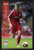 Liverpool- Daniel Agger Framed Framed Art Poster Print, 26x38