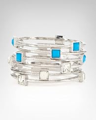 Skinny Stone Bangle Set